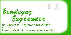 bendeguz englender business card